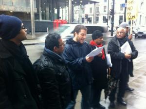 Chris Kitchen reads out eviction letter 20 Dec 2012