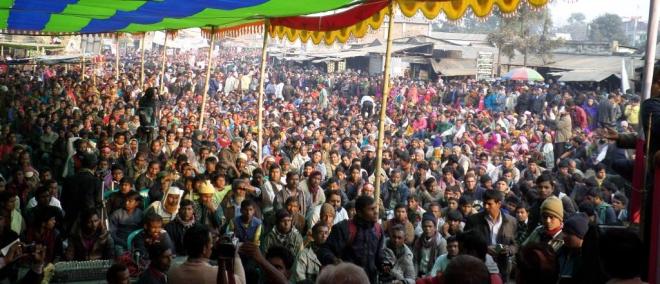 Grand rally  of locals in Phulbari town on 27 December 2014. Photo credit: Kallol Mustafa