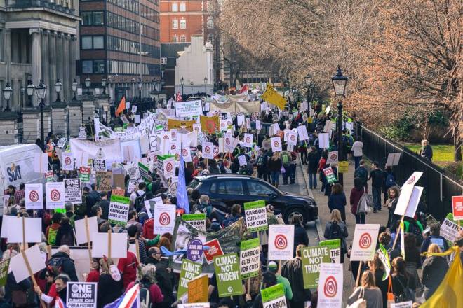 Saturday's National Climate March in London Photo credit: Jonathan Chater
