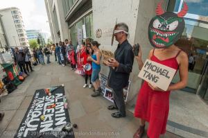 Christine Hague of Global Justice told how partially OECD complaint agaisnt GCM was treated by UK NCP Photocredit Peter Marshall