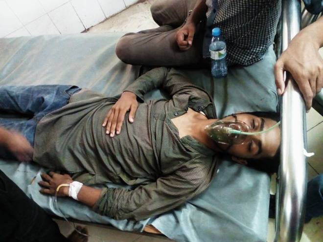 environmental activist tortured by facist police in Dhaka on 28 July 2016