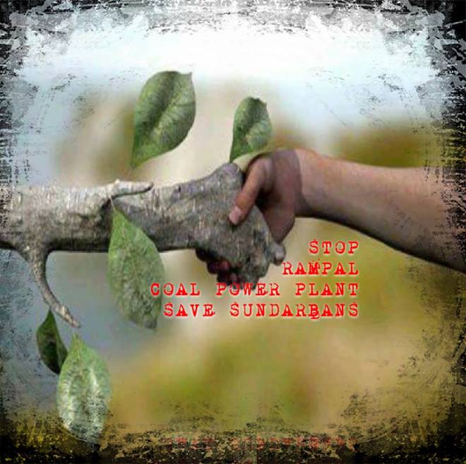 Stop-rampal-coal-power-plant-poster-by-Rudro Rothi-on-1-august-2016